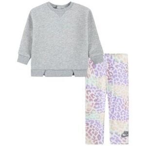 Nike Long Sleeves Crewneck Top and Leopard Leggings, 2 Piece Set
